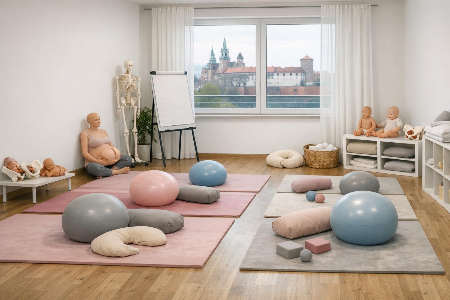 Zdjęcie sali do ćwiczeń w szkole rodzenia w Krakowie